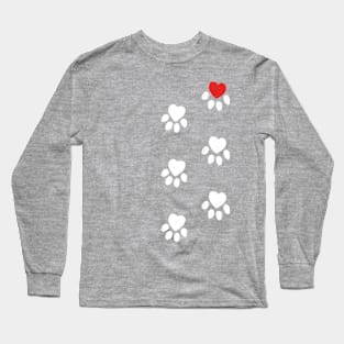 Heart Footprints Long Sleeve T-Shirt